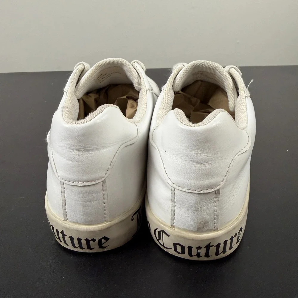 Juicy Couture JC-Chatter Shoes Womens 8M White Low Top Lace-Up Athletic Sneakers